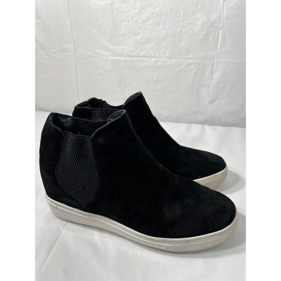 Steve Madden Ladies Wedge Sneakers Suede Leather Upper Size 7 Sultan Sul0291 - Picture 2 of 14